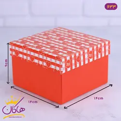جعبه هدیه قلبی چهارخونه | کد 633/6