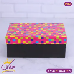 جعبه هدیه مشکی صورتی | کد P6M/2