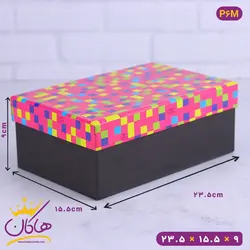 جعبه هدیه مشکی صورتی | کد P6M/2
