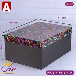 خرید و قیمت جعبه هدیه مشکی قلب رنگی | فروشگاه هاکان مد