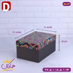 خرید و قیمت جعبه هدیه مشکی قلب رنگی | فروشگاه هاکان مد