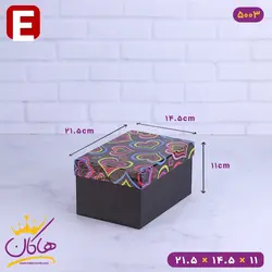خرید و قیمت جعبه هدیه مشکی قلب رنگی | فروشگاه هاکان مد