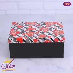جعبه هدیه مشکی قلبی | ‌کد 632/2