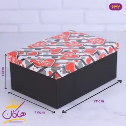 جعبه هدیه مشکی قلبی | ‌کد 632/2