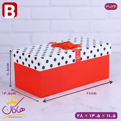 جعبه هدیه قرمز خال خالی | کد 3024