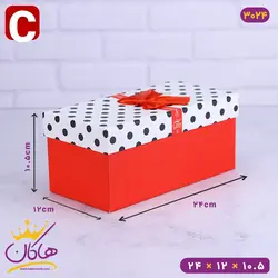 جعبه هدیه قرمز خال خالی | کد 3024