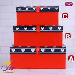 خرید جعبه هدیه قرمز و مشکی قلب قلبی | فروشگاه هاکان مد
