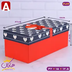 خرید جعبه هدیه قرمز و مشکی قلب قلبی | فروشگاه هاکان مد