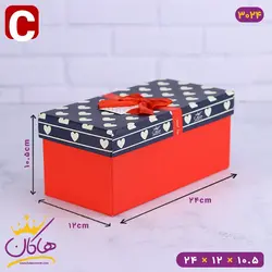 خرید جعبه هدیه قرمز و مشکی قلب قلبی | فروشگاه هاکان مد