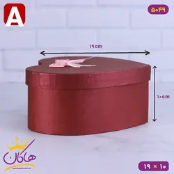 جعبه هدیه قلبی پاپیون دار جیگری | کد 5049/2
