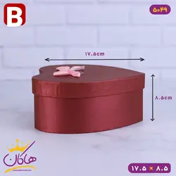 جعبه هدیه قلبی پاپیون دار جیگری | کد 5049/2
