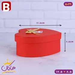 جعبه هدیه قلبی قرمز پاپیون دار | کد 5049