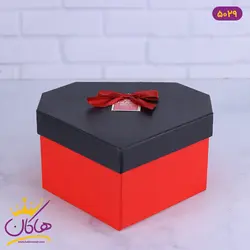 جعبه هدیه قلبی قرمز و مشکی | کد 5029