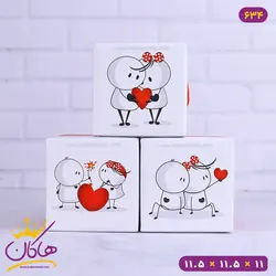 جعبه هدیه ولنتاین مربعی | کد 634