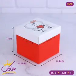 جعبه هدیه ولنتاین مربعی | کد 634