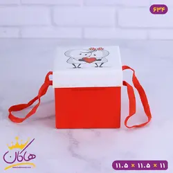 جعبه هدیه ولنتاین مربعی | کد 634