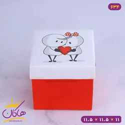 جعبه هدیه ولنتاین مربعی | کد 634