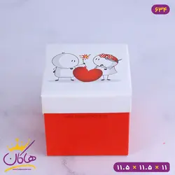 جعبه هدیه ولنتاین مربعی | کد 634