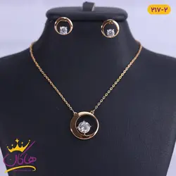 نیم ست هلال ماه تک نگین ژوپینگ | کد xp 217/2