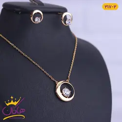 نیم ست هلال ماه تک نگین ژوپینگ | کد xp 217/2