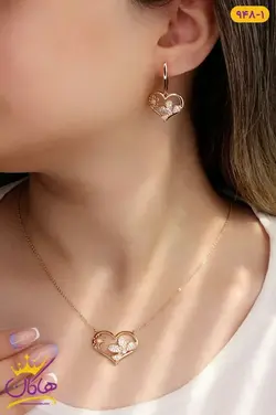 نیم ست ژوپینگ طرح قلبی گل دار | xip 948/1