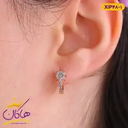 خرید و قیمت گوشواره حلقه ای خورشیدی نگین دار | هاکان مد