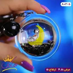 خرید و قیمت جاکلیدی اکواریومی کروی فضانورد خوابیده روی ماه|هاکان مد