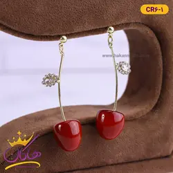 گوشواره استیل زنانه مدل آلبالویی