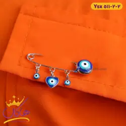 سنجاق سینه استیل قلب چشم نظر | ysx 511/2