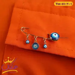 سنجاق سینه استیل آویز چشم زخم | 511/20 ysx