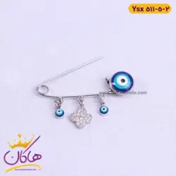 سنجاق سینه استیل چشم نظر ونکلیف | ۵۱۱/۵