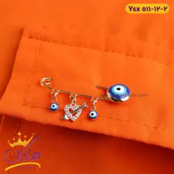 سنجاق سینه استیل چشم نظر قلب و تیر | 511/12 ysx