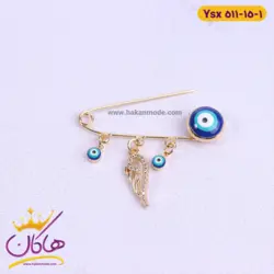 سنجاق سینه استیل چشم نظر بال فرشته | 511/15 ysx