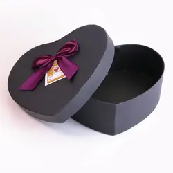 جعبه کادویی قلبی مشکی بزرگ کد 5049 - فروشگاه اینترنتی هاکان مد