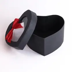 جعبه کادویی قلبی کوچک مشکی  کد 5092