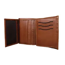 ست 2 تکه چرمسال کیف جیبی و کمربند عسلی