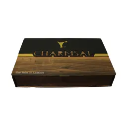 ست 2 تکه چرمسال کیف جیبی و کمربند عسلی