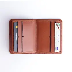 کیف جا کارتی چرم طبیعی گوچی عسلی کد 70