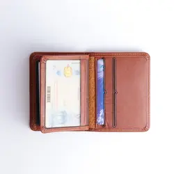 کیف جا کارتی چرم طبیعی گوچی عسلی کد 70