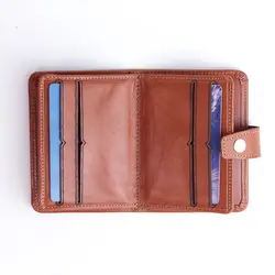 کیف جا کارتی چرم طبیعی گوچی عسلی کد 80