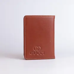کیف جا کارتی چرم طبیعی گوچی کد 70