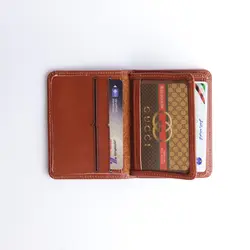 کیف جا کارتی چرم طبیعی گوچی کد 70