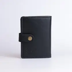 کیف جا کارتی چرم طبیعی فراگامو مشکی کد 149