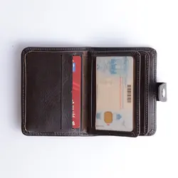کیف جا کارتی چرم طبیعی گوچی قهوای کد 80