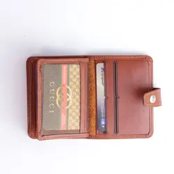 کیف جا کارتی چرم طبیعی گوچی کد80