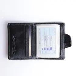 کیف جا کارتی چرم طبیعی دیزل مشکی کد 196