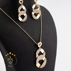 نیم ست چنل نگین کاری ژوپینگ کد 44/1 XUPING