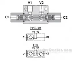 چک ولو دو پیلوتی (فرمان) مدل FPD 1/2 - اینستروسنتر