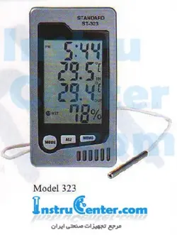 نمایشگر رطوبت و دما محیطی مدل st-323 ساخت شرکت استاندارد - اینستروسنتر