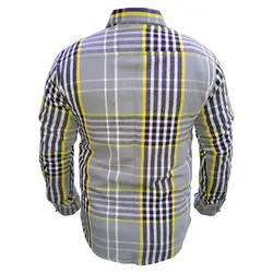 پیراهن کشمیر چهارخانه طوسی سفید